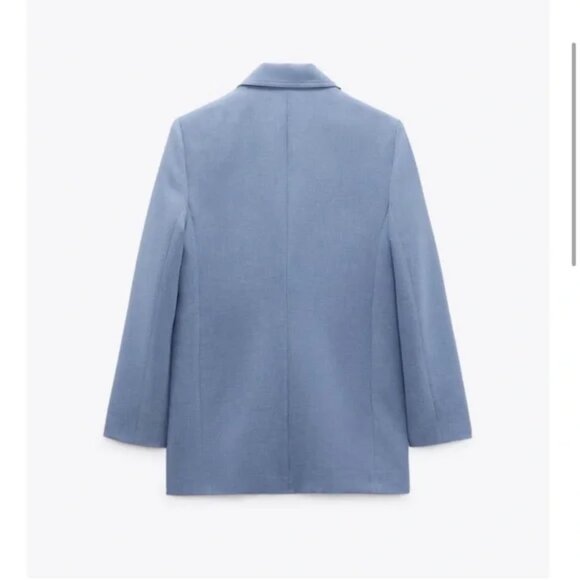 Zara Straight Cut Blue Blazer - Like New - Picture 3 of 8